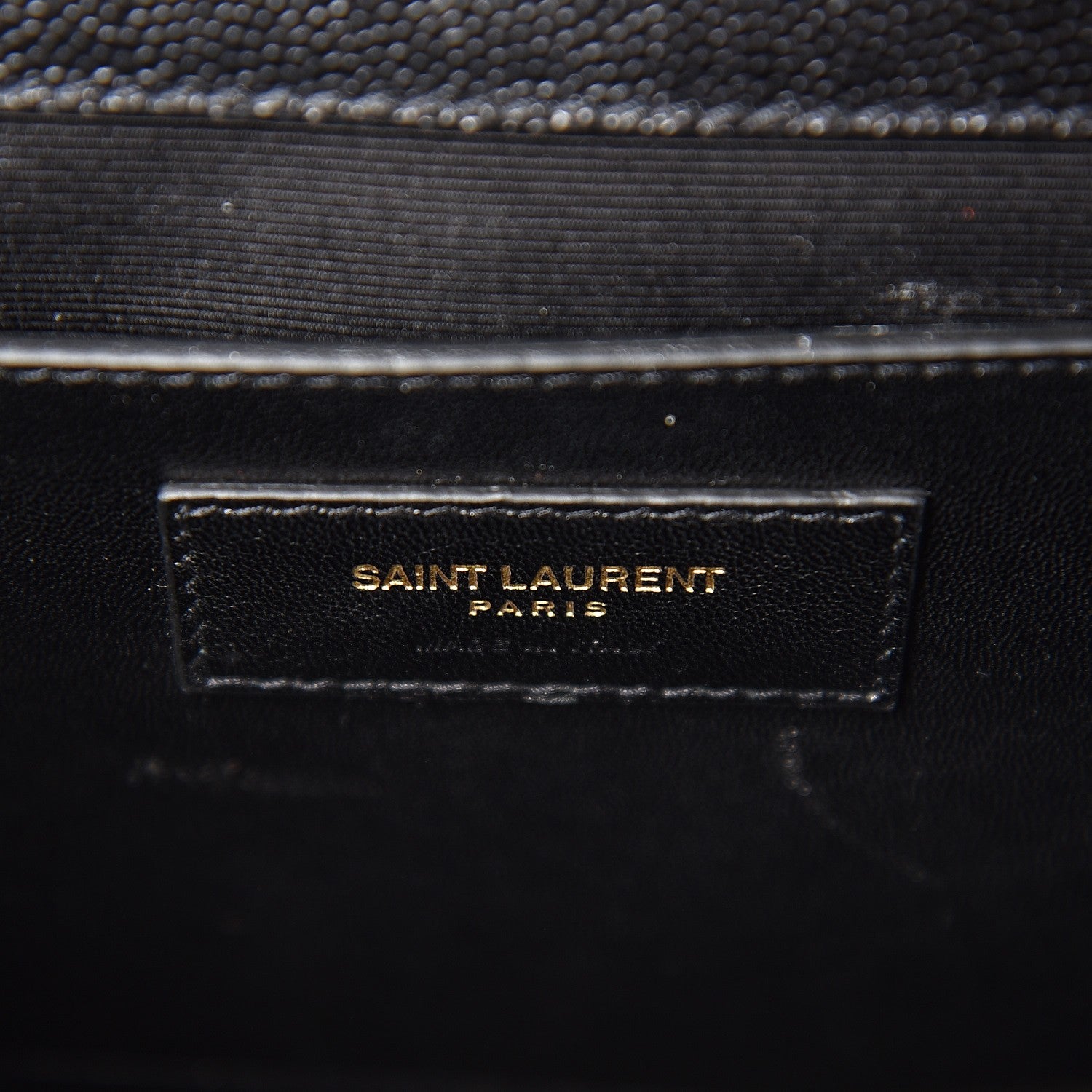 Saint Laurent Grain De Poudre Matelasse Chevron Medium Monogram Satchel Black 8 of 8