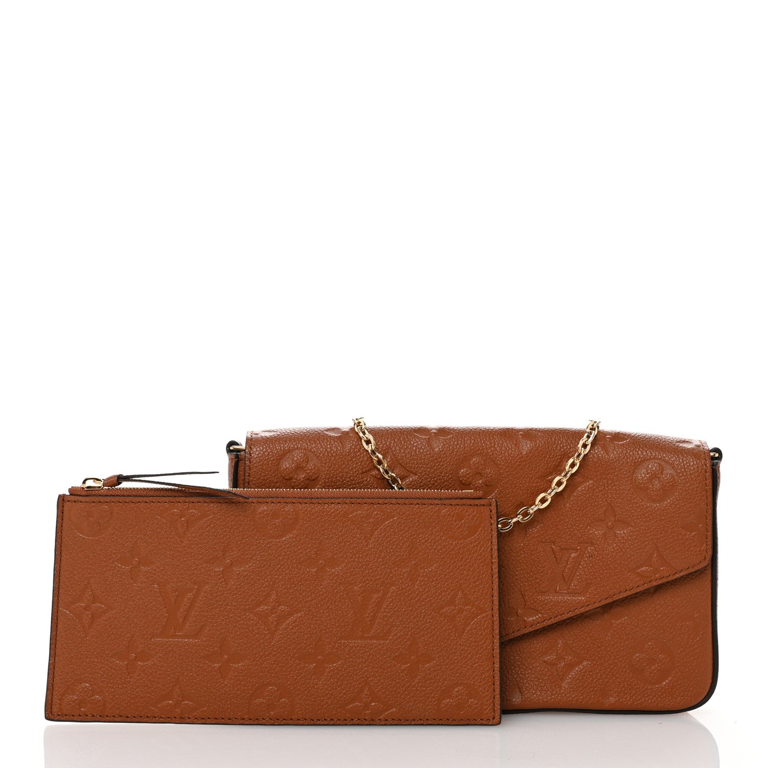 Louis Vuitton Empreinte Pochette Felicie Chain Wallet Cognac 2 of 11