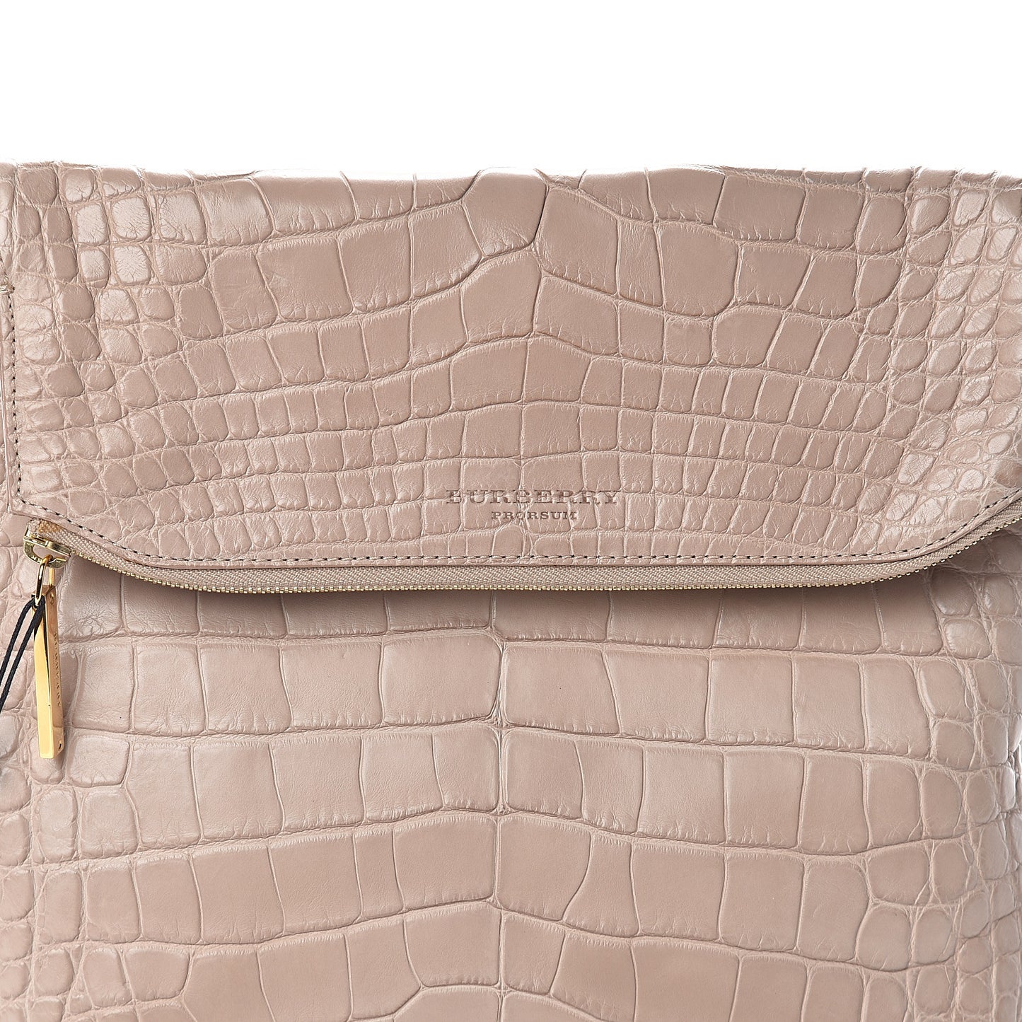 Alligator Large Kendal Folded Clutch Nude