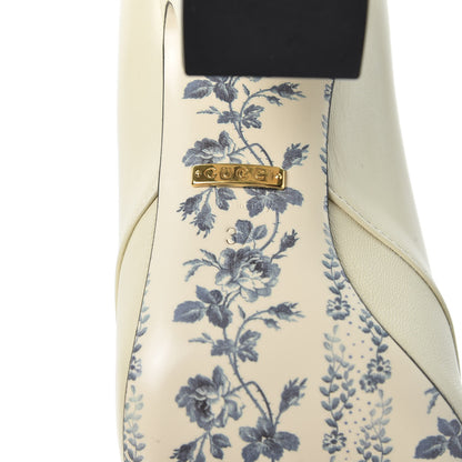 Gucci Malaga Kid GG Victoire 95mm Loafer Pumps 37 Vintage White 8 of 11