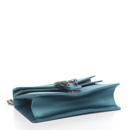 Gucci Satin Silk Crystal Small Dionysus Shoulder Bag Turchese Black Diamond 4 of 10