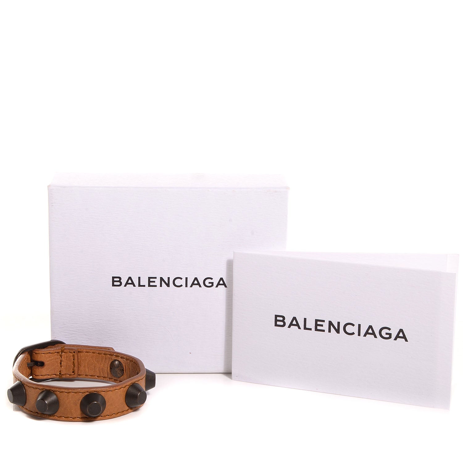 Balenciaga Agneau Arena Classic Hardware All Stud Bracelet Cumin Size Medium 8 of 8