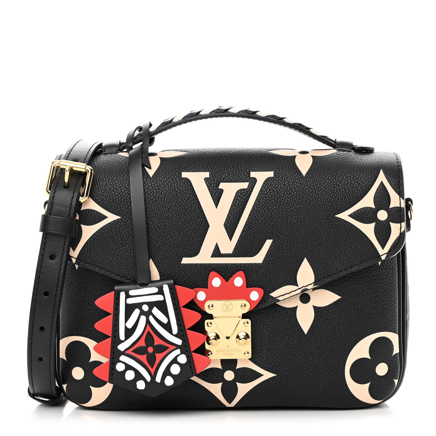 LOUIS VUITTON Empreinte Monogram Giant Crafty Pochette Metis Black Creme