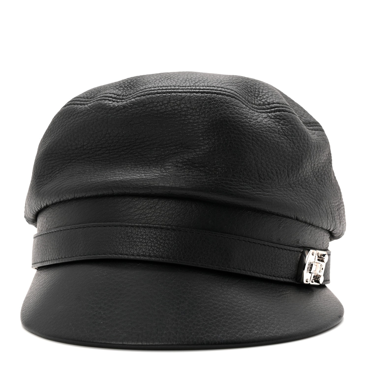 Gucci Calfskin Newsboy Hat S Black 3 of 9