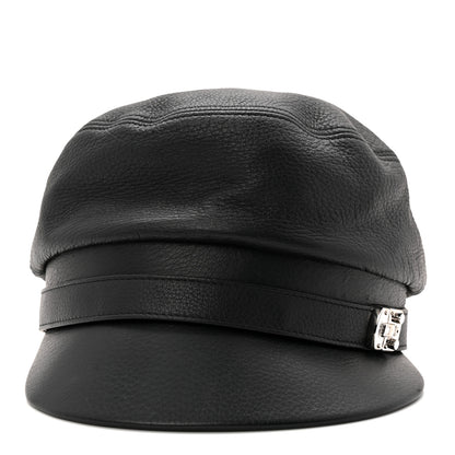 Gucci Calfskin Newsboy Hat S Black 3 of 9