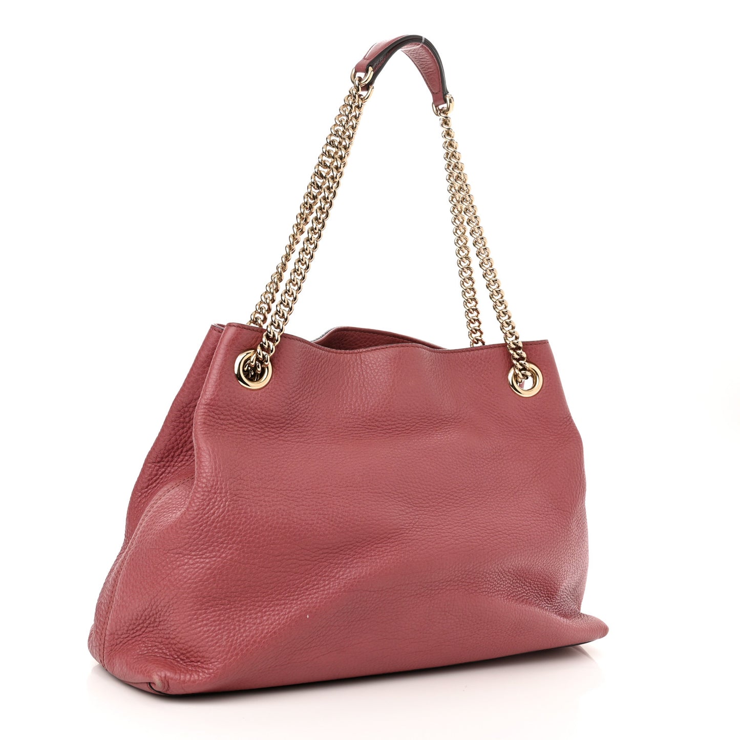 Pebbled Calfskin Medium Soho Chain Shoulder Bag Peonia Flower