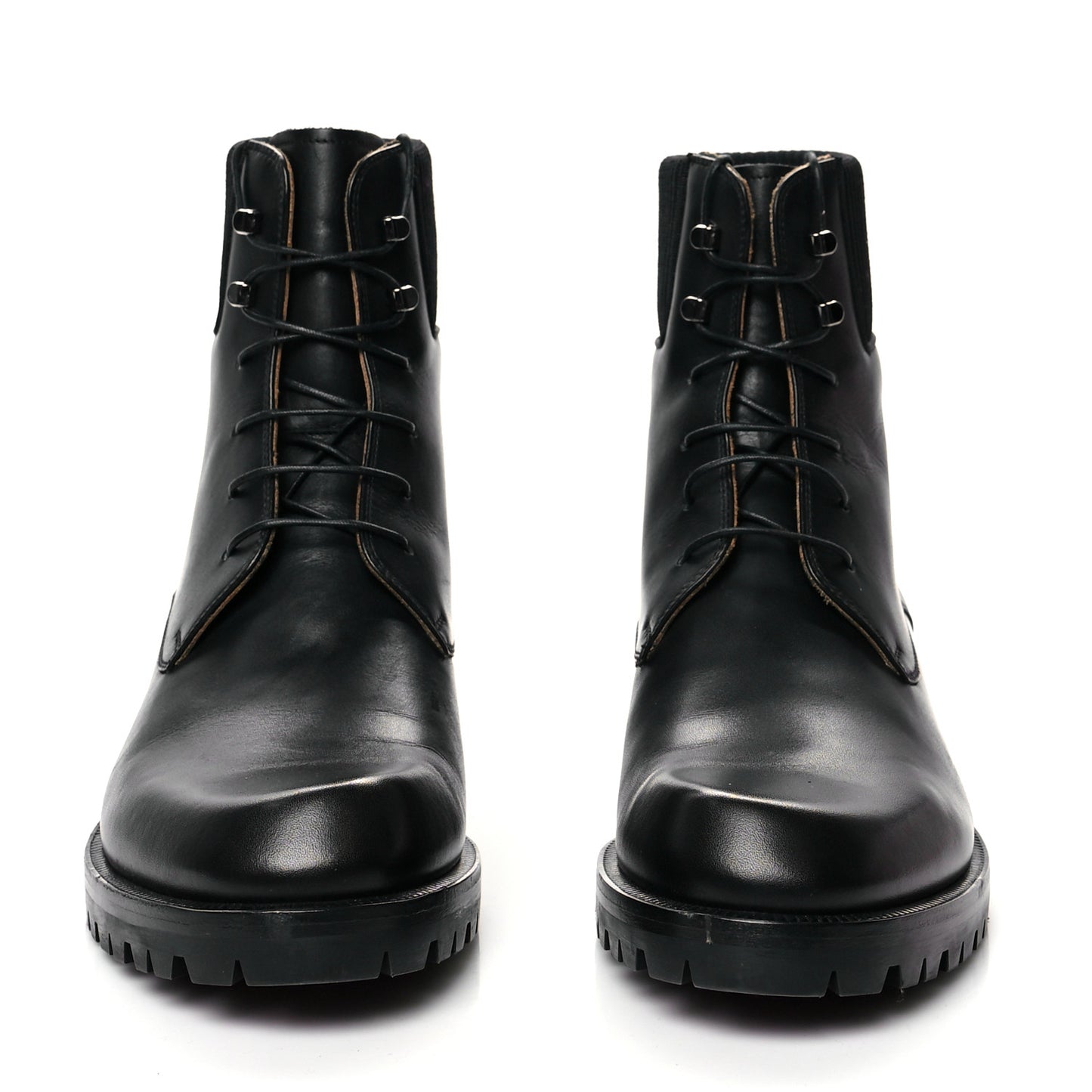 Calfskin Mens Trapman Flat Boots 43 Black