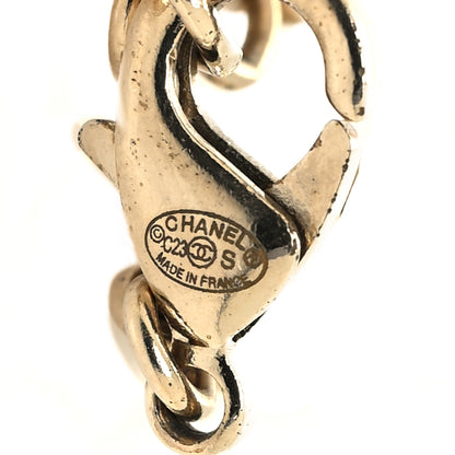 Chanel Crystal CC Heart Chain Bracelet Gold 5 of 6