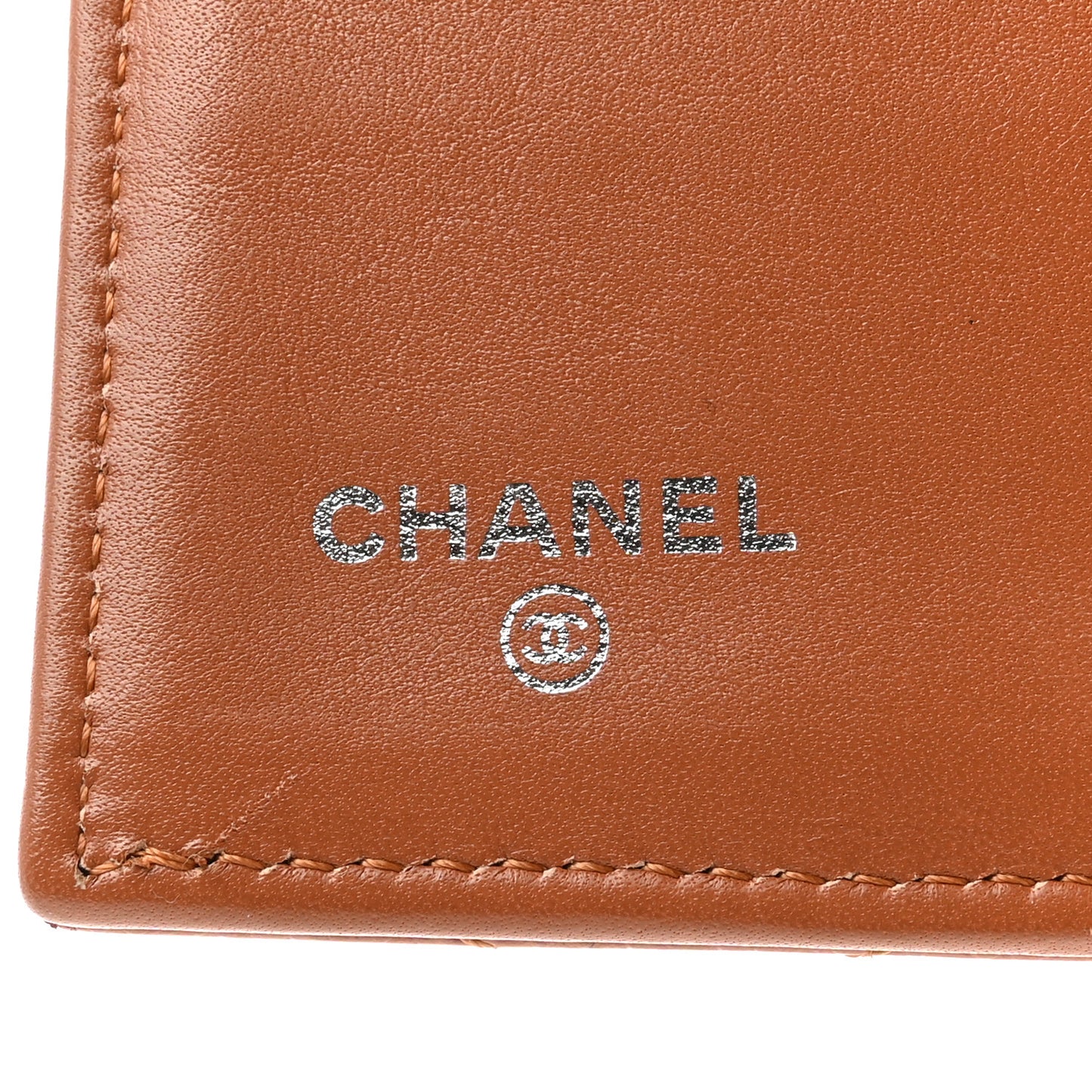Caviar Quilted Large Flap Wallet Light Brown