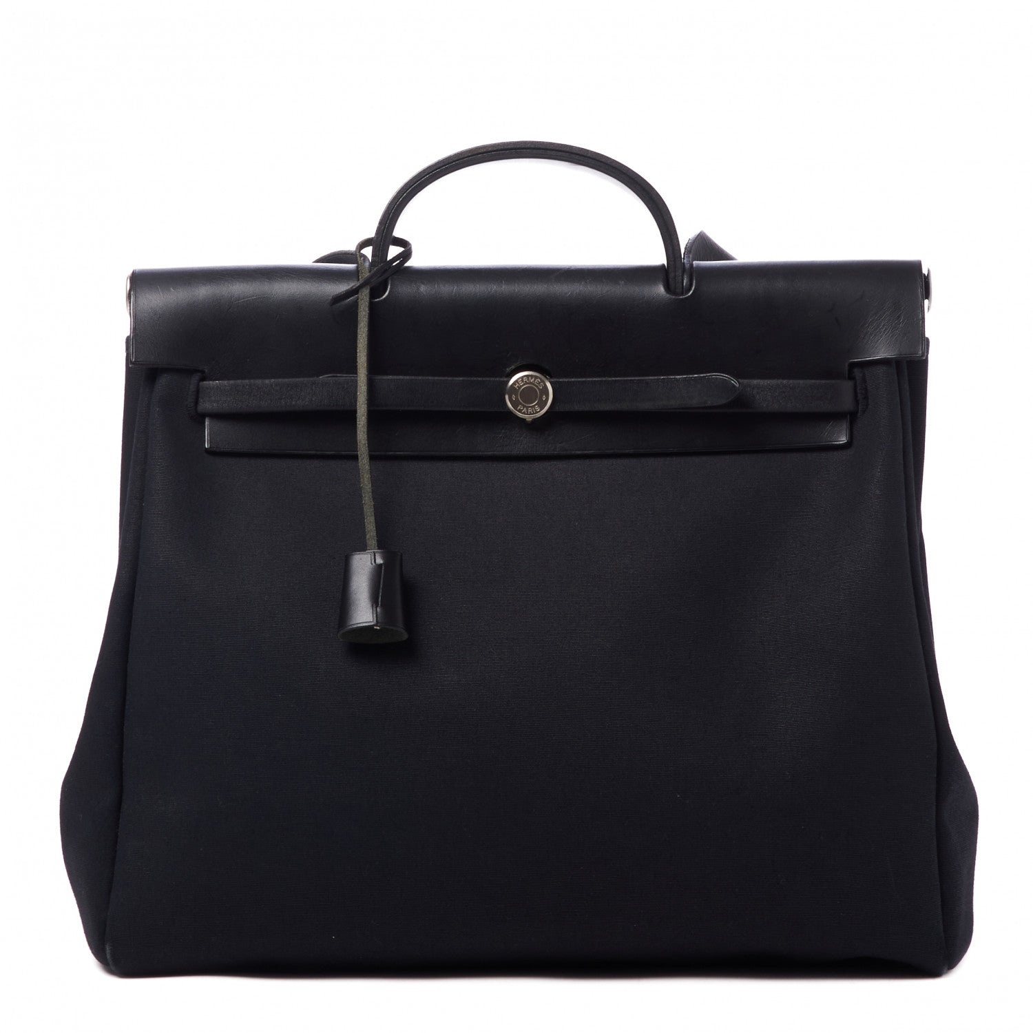 Hermes Toile Vache Calfskin Herbag 39 MM Black 1 of 11