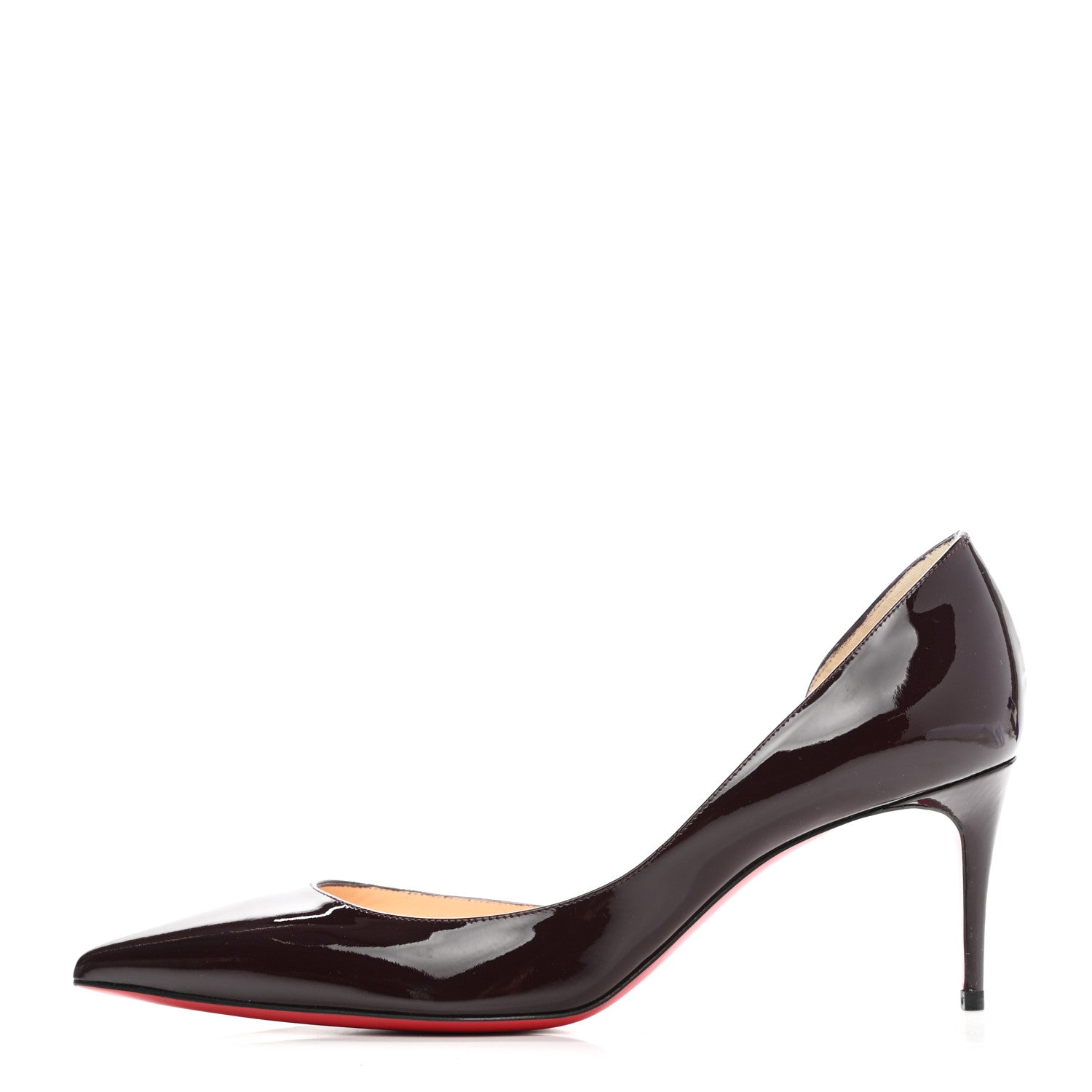 Christian Louboutin Patent Iriza 70 Pumps 37.5 Lie De Vin 1 of 14