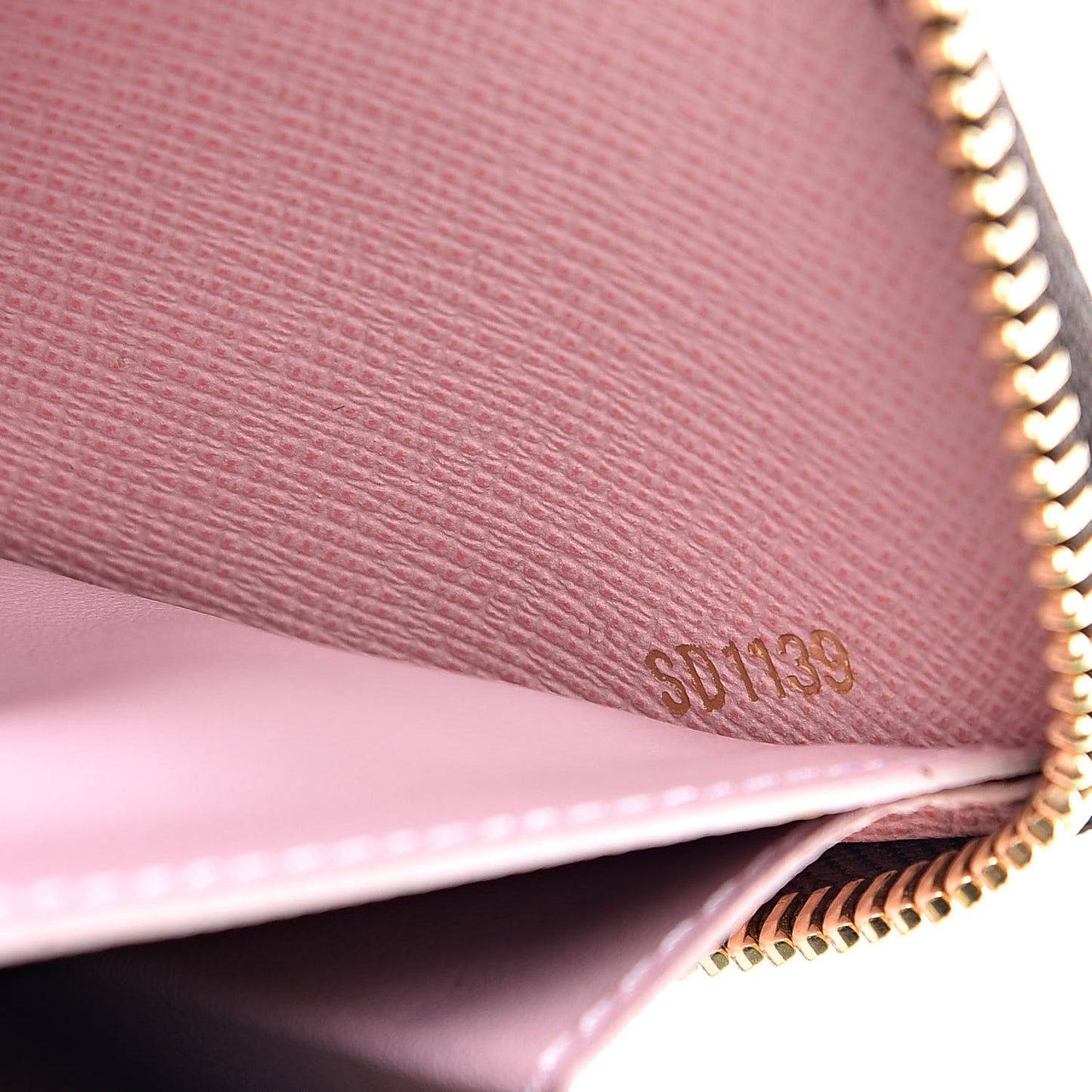 Monogram Clemence Wallet Rose Ballerine