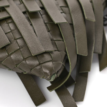 Bottega Veneta Nappa Intrecciato Palio Fringe Chain Pouch Moss 8 of 9