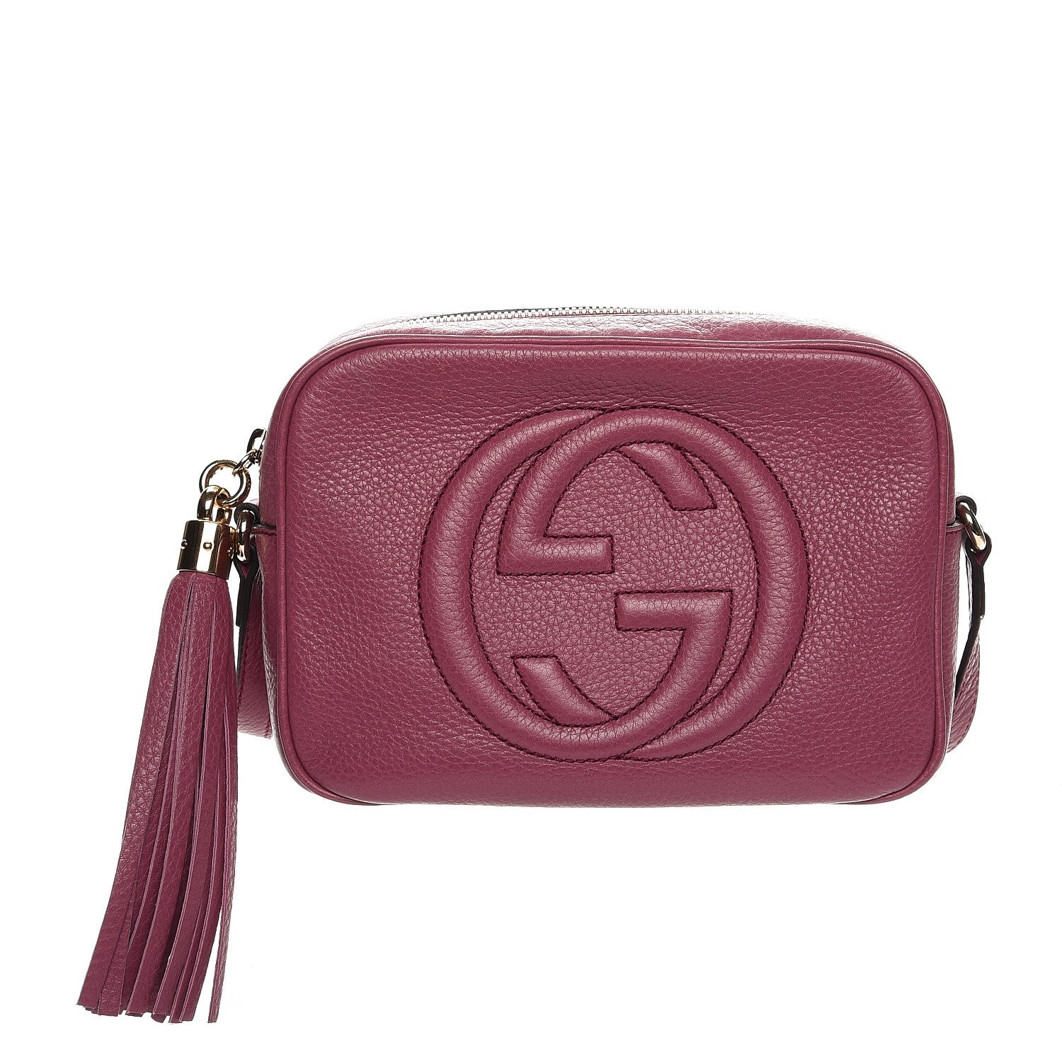 Gucci Pebbled Calfskin Small Soho Disco Bag Peonia Flower 1 of 8