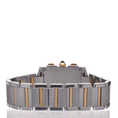 Cartier Stainless Steel 18K Yellow Gold 28mm Tank Francaise Chrono Reflex Quartz Watch 4 of 12