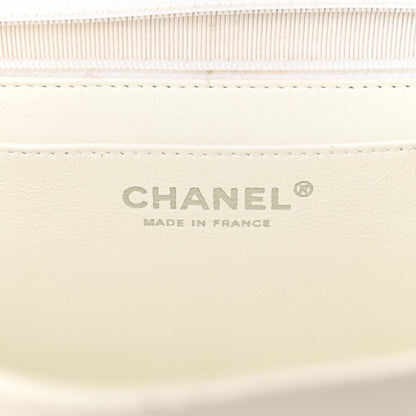 Chanel Caviar Quilted Jumbo Single Flap White 6 of 15
