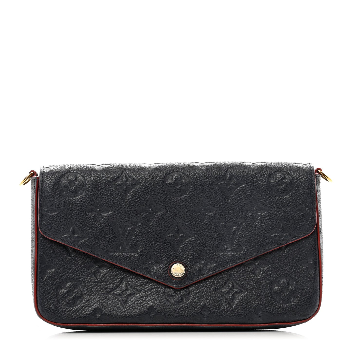 Empreinte Pochette Felicie Chain Wallet Marine Rouge