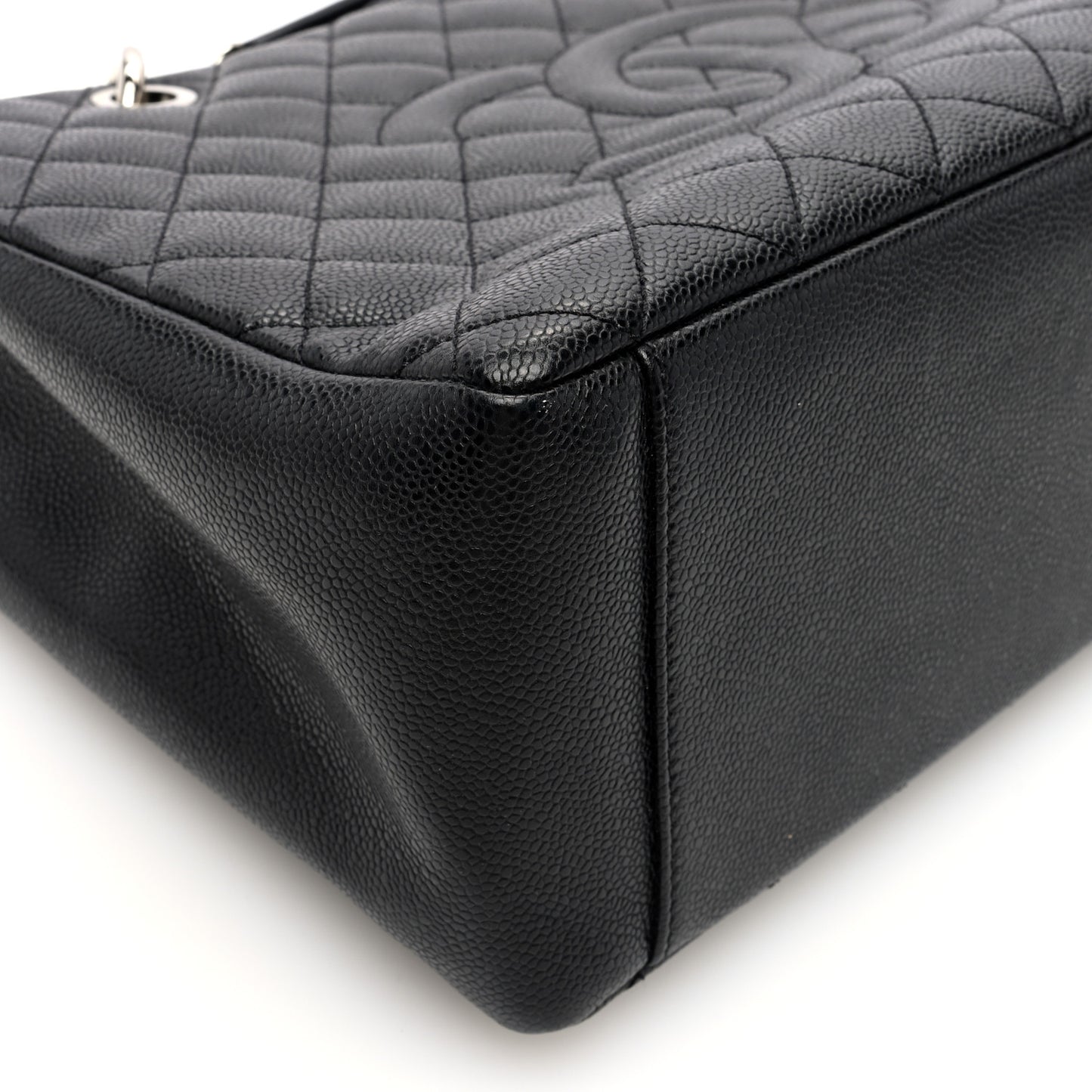 Caviar Quilted Grand Shopping Tote GST Black