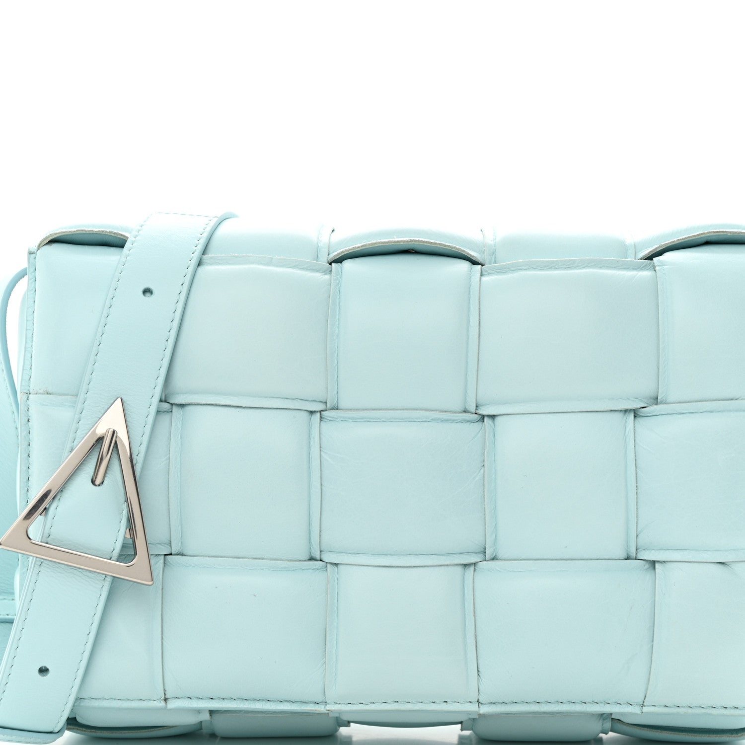 Bottega Veneta Paper Calfskin Maxi Intreccio Padded Cassette Crossbody Bag Topazio 7 of 10