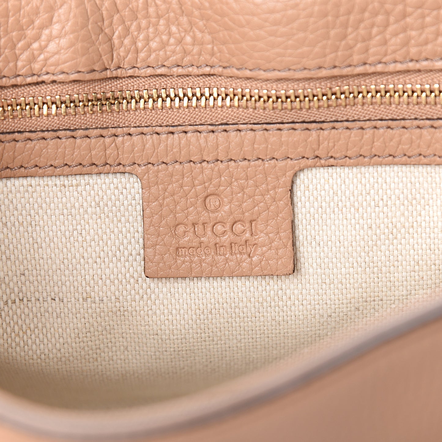 Pebbled Calfskin Medium Soho Flap Crossbody Camelia