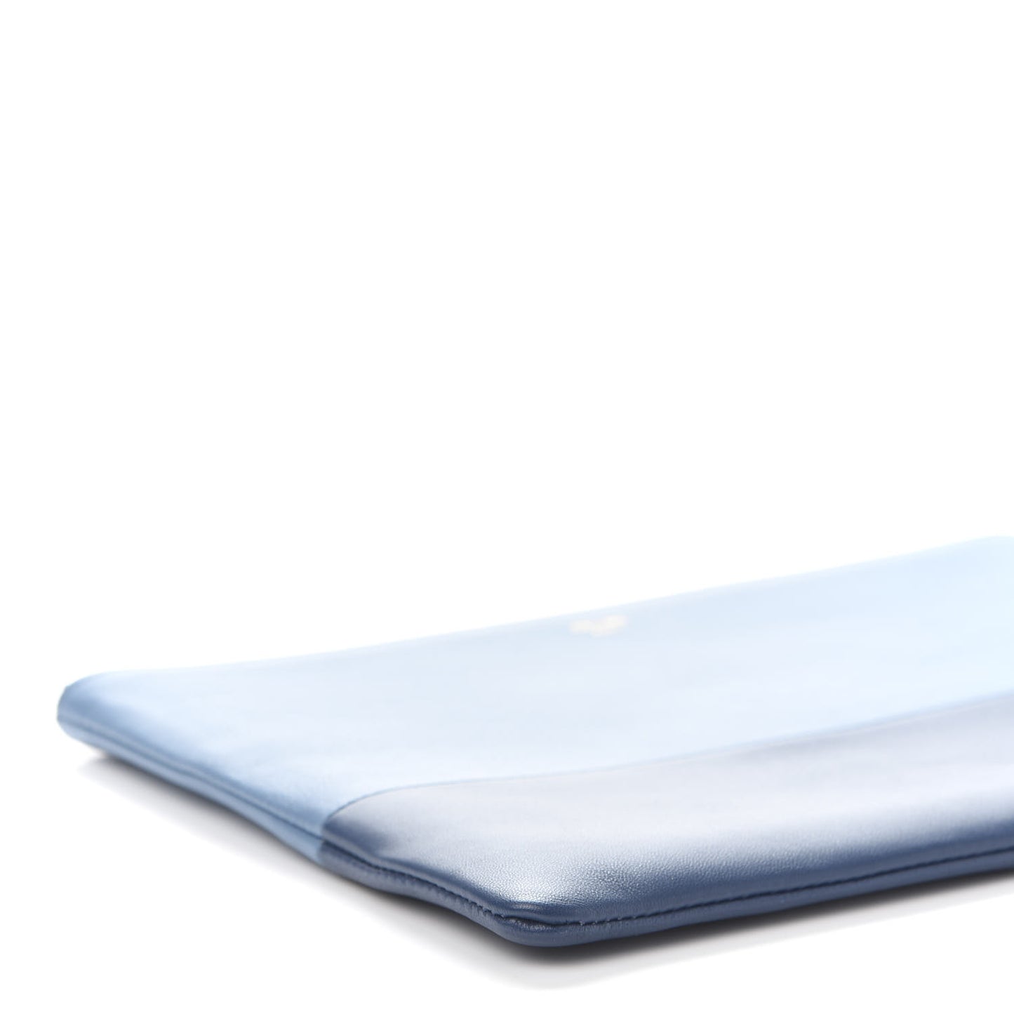 Lambskin Bi-Color Solo Clutch Pouch Deep Sea
