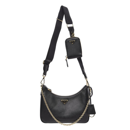 Prada Saffiano Lux Re-Edition 2005 Shoulder Bag Black 1 of 9