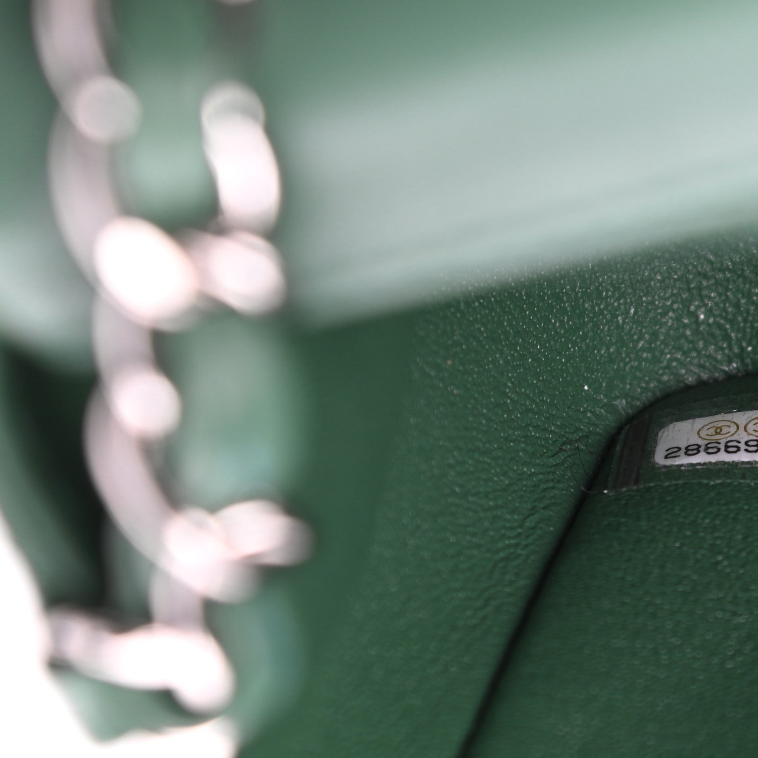 Chanel Lambskin Quilted Mini Square Flap Green 7 of 9