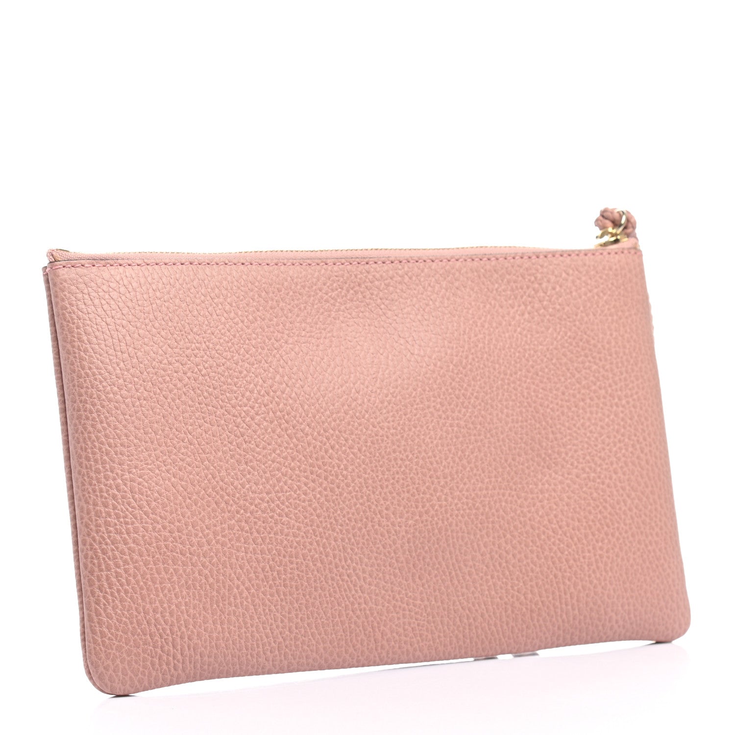 Gucci Calfskin Bamboo Clutch Pink 3 of 9