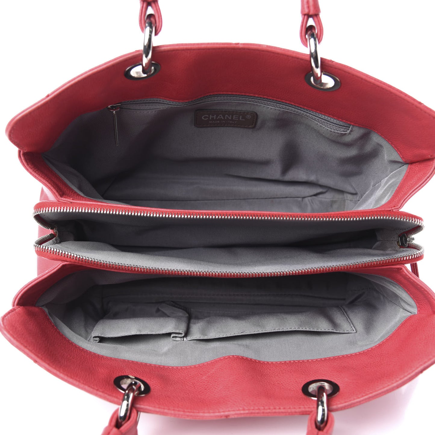 Soft Caviar Quilted CC Timeless Tote Red