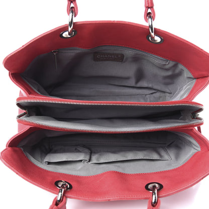 Chanel Soft Caviar Quilted CC Timeless Tote Red 5 of 10