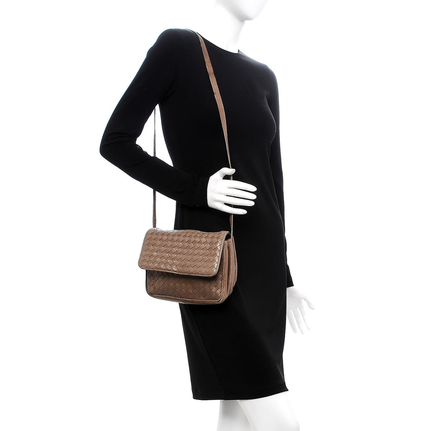 BOTTEGA VENETA Nappa Intrecciato Flap Shoulder Bag Bag Old Petra