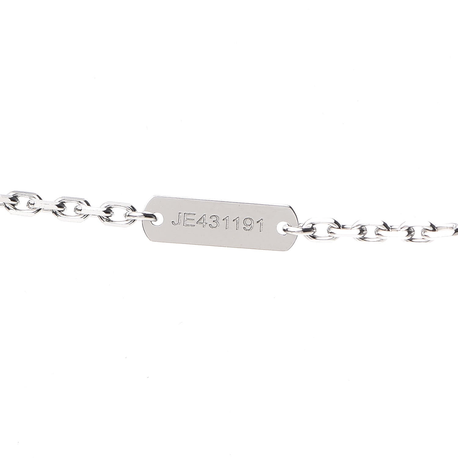 Van Cleef & Arpels 18K White Gold Mother of Pearl Magic Alhambra Pendant Necklace 4 of 5