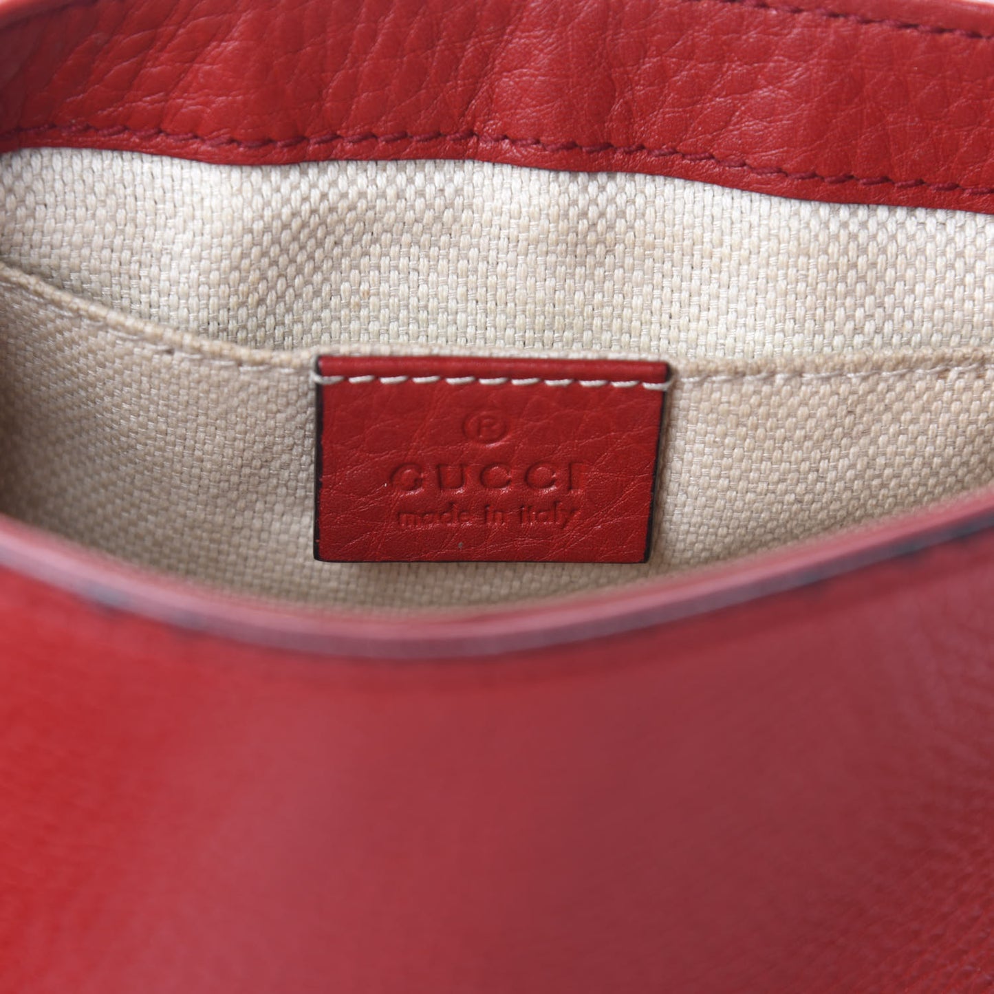 Pebbled Calfskin Small Soho Flap Crossbody Red