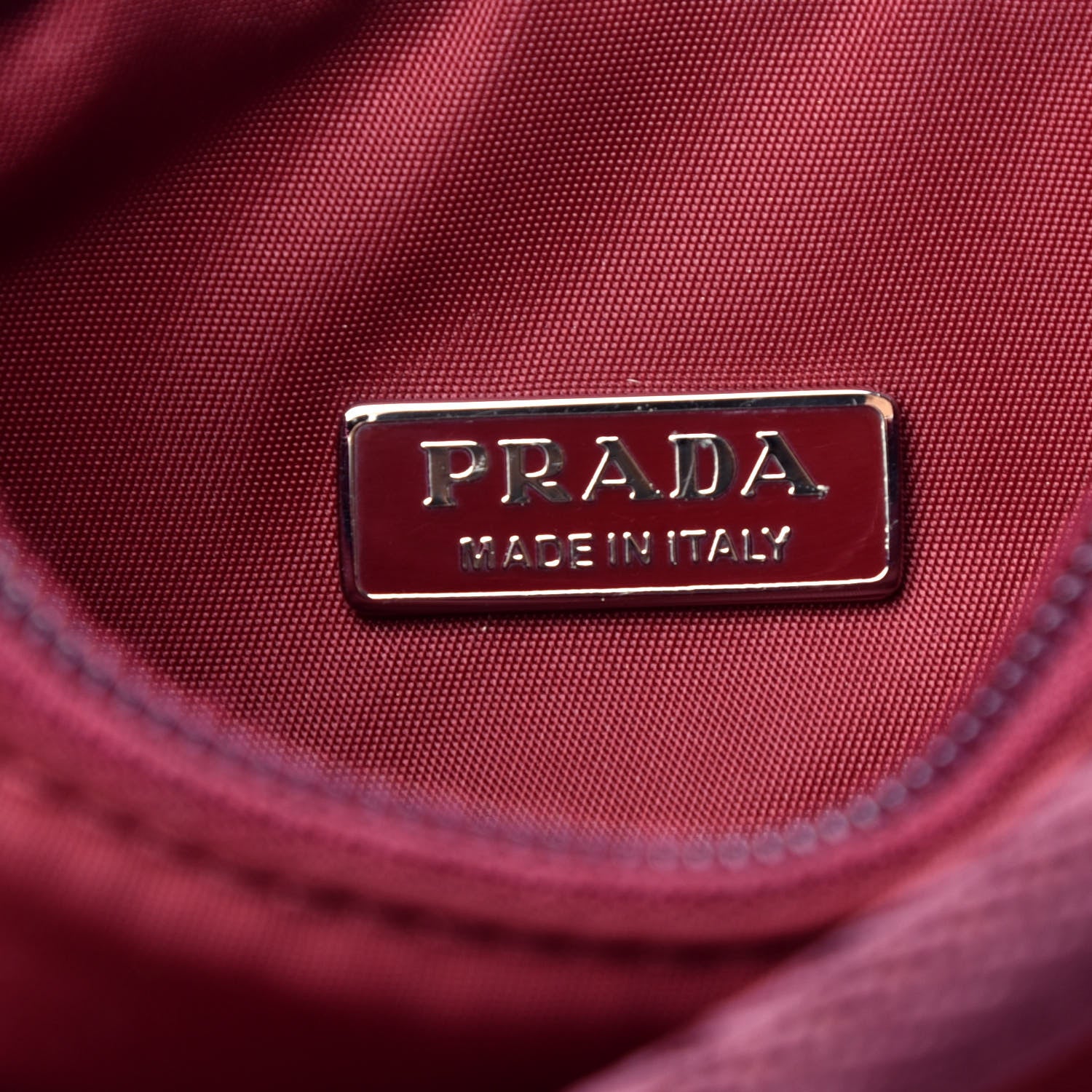 Prada Nylon Vela Shoulder Bag Granato 6 of 9
