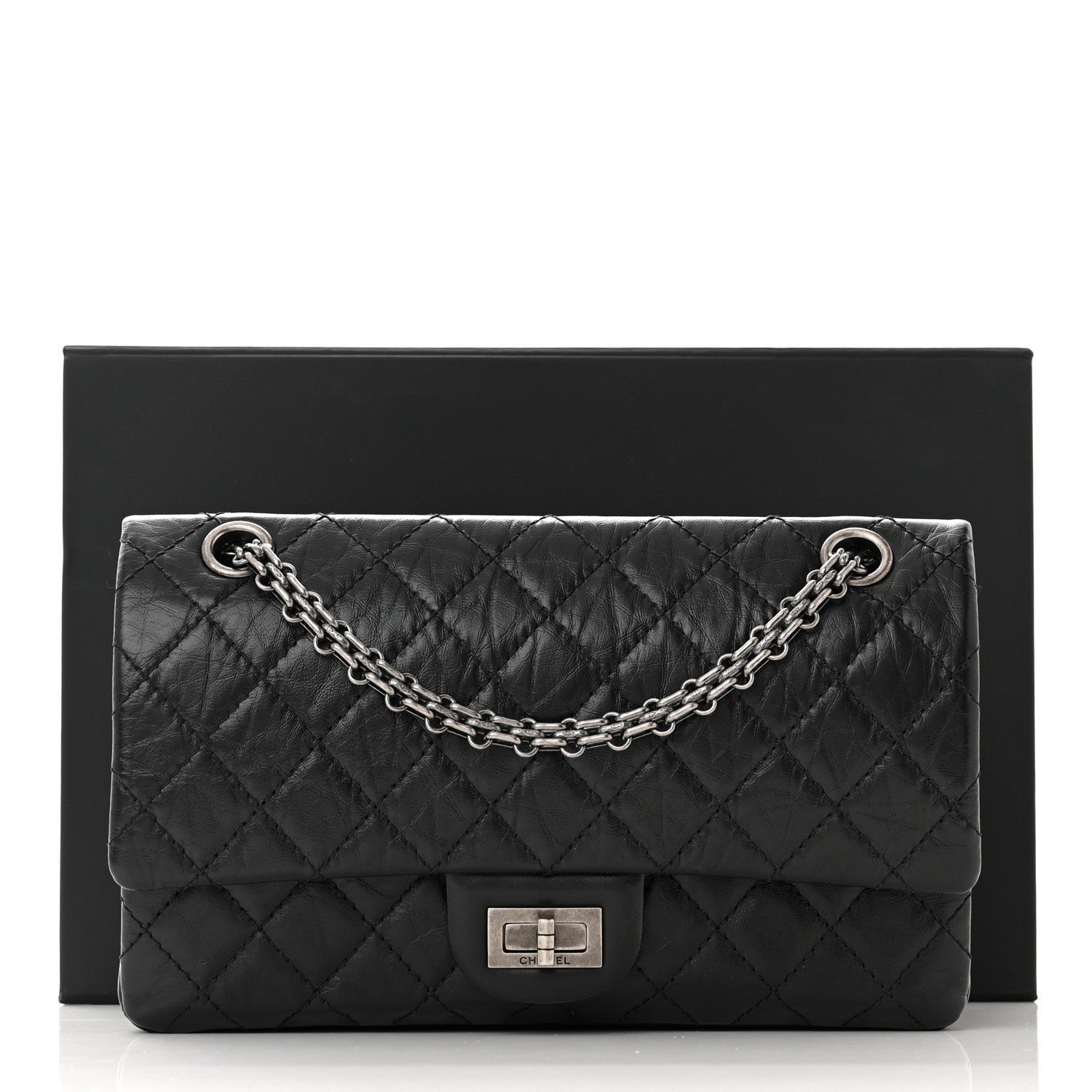 Chanel Aged Calfskin Quilted 2.55 Reissue 225 Flap Black 11 of 11