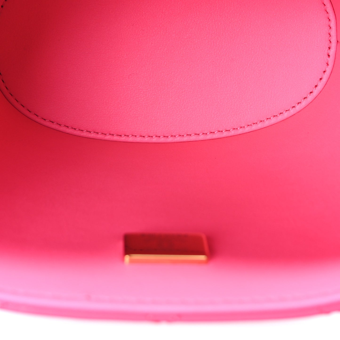 Patent Quilted CC Vani-Tea Case With Chain Neon Pink
