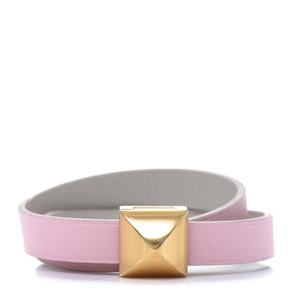 Hermes Swift Medor Infini Double Tour Bracelet T2 Rose Sakura Gris Perle 1 of 8