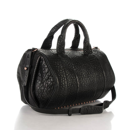 Alexander Wang Pebbled Lambskin Rocco Black Rose Gold Hardware 3 of 7