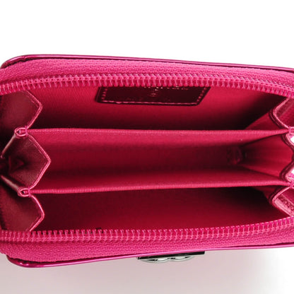 Chanel Patent Quilted Zip Around Boy Coin Purse Wallet Fuchsia 5 of 7