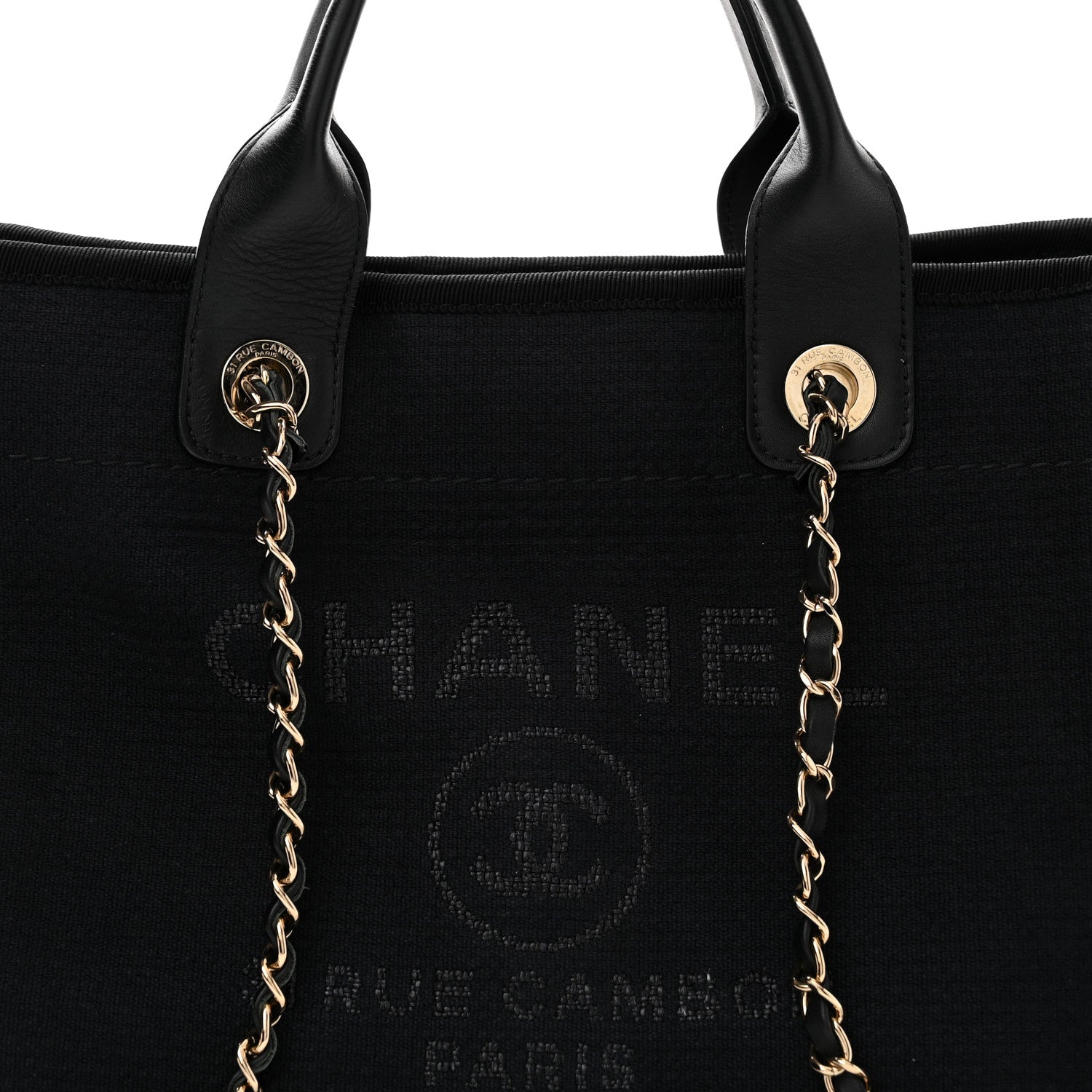 Chanel Mixed Fibers Small Deauville Tote Black 9 of 12