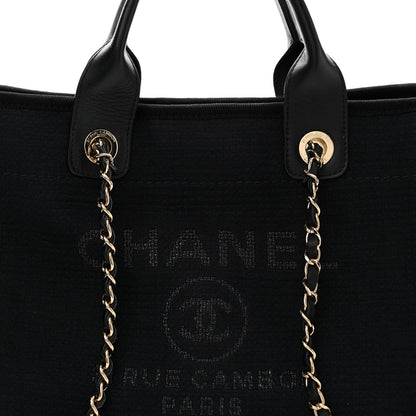 Chanel Mixed Fibers Small Deauville Tote Black 9 of 12