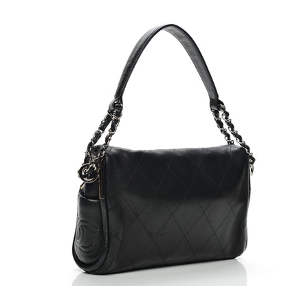 Chanel Lambskin Stitched Small Ultimate Soft Tote Black 3 of 7