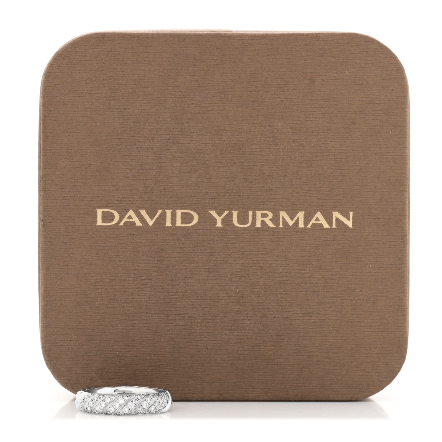 David Yurman 18K White Gold Diamond 4.6mm Sculpted Cable Band Ring 49 5 5 of 5