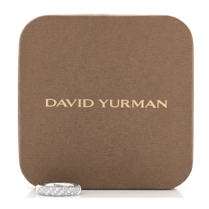 David Yurman 18K White Gold Diamond 4.6mm Sculpted Cable Band Ring 49 5 5 of 5
