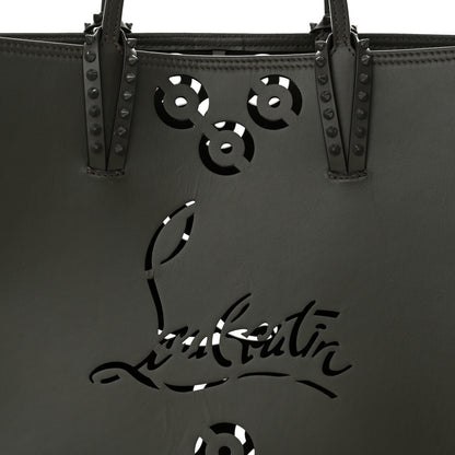 Christian Louboutin Calfskin Paris CL Logo Perforated Cabata Tote Rocket 10 of 13