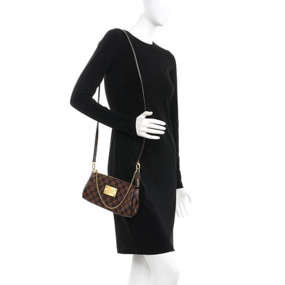 Louis Vuitton Damier Ebene Eva Clutch 2 of 7