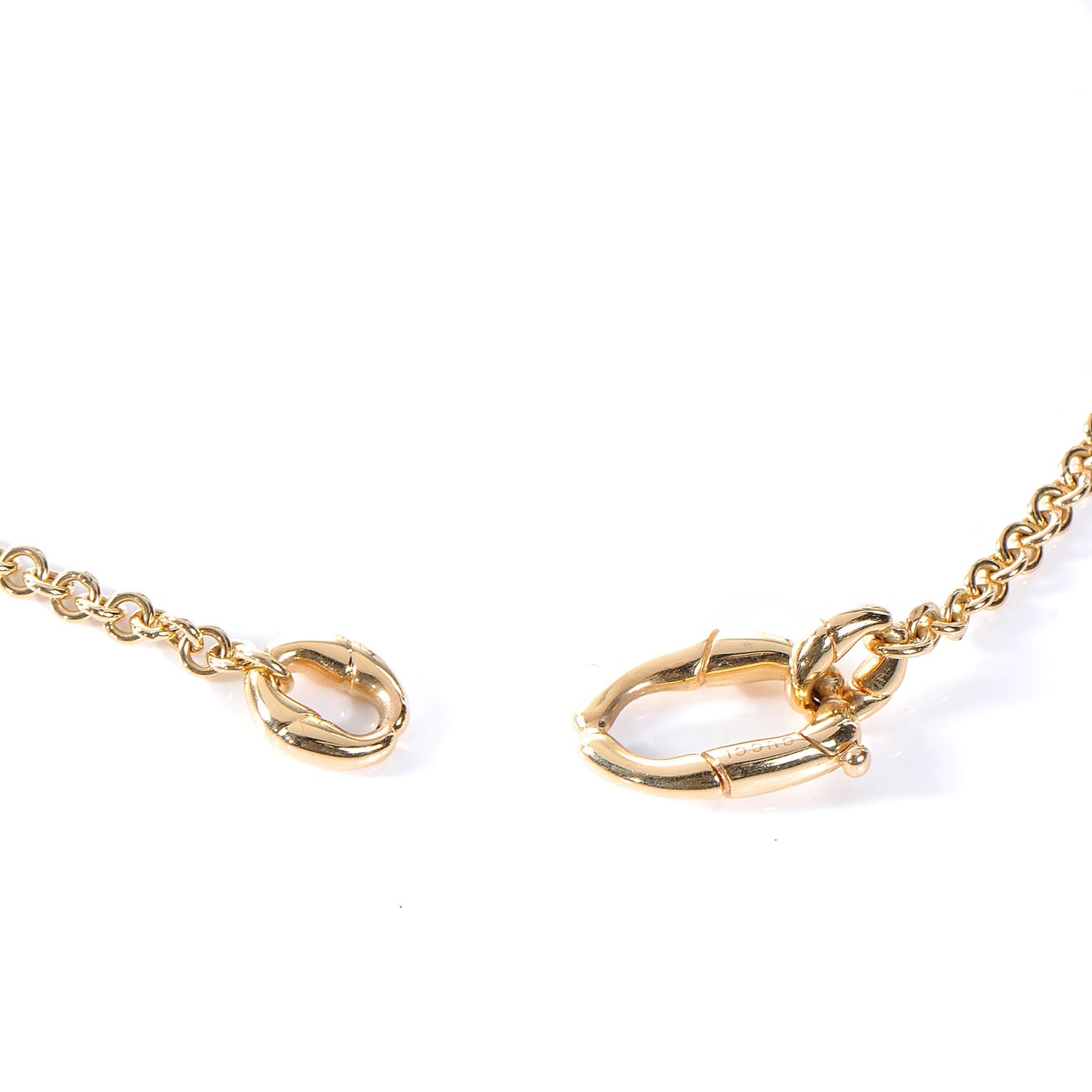 Gucci 18K Rose Gold Bamboo Chain Link Necklace 5 of 7