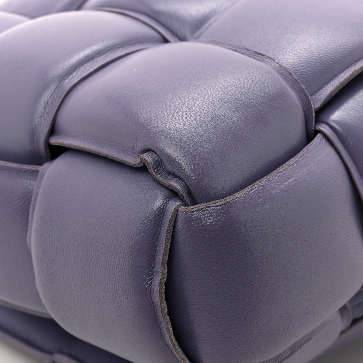 Bottega Veneta Lambskin Maxi Intreccio Padded Chain Cassette Crossbody Bag Lavender 12 of 14