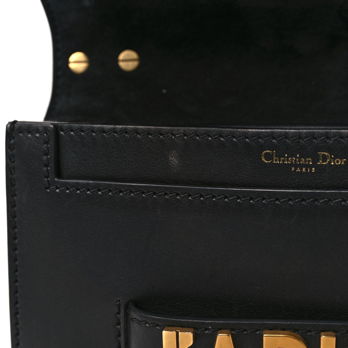 Calfskin J'Adior Chain Flap Bag Black