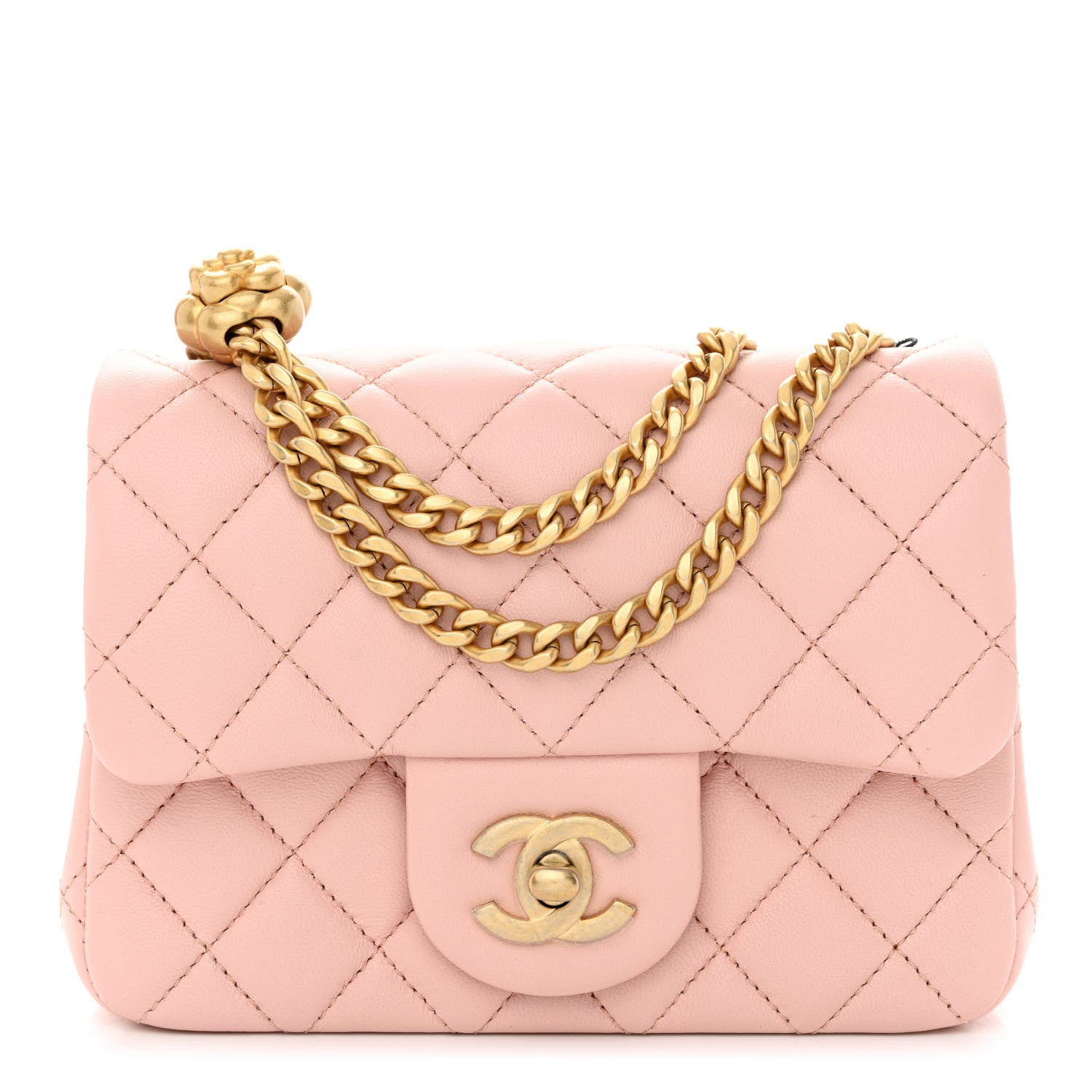 Chanel Lambskin Quilted Mini Sweet Camellia Flap Light Pink 1 of 10